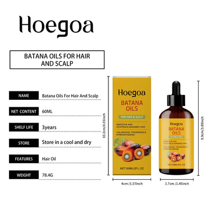 Natural Organic Batana Hair Care Essence Oil Fast Hair Growth Nourishing Smooth Strengthen Root Scalp Hair Care Essence Oil 60ml