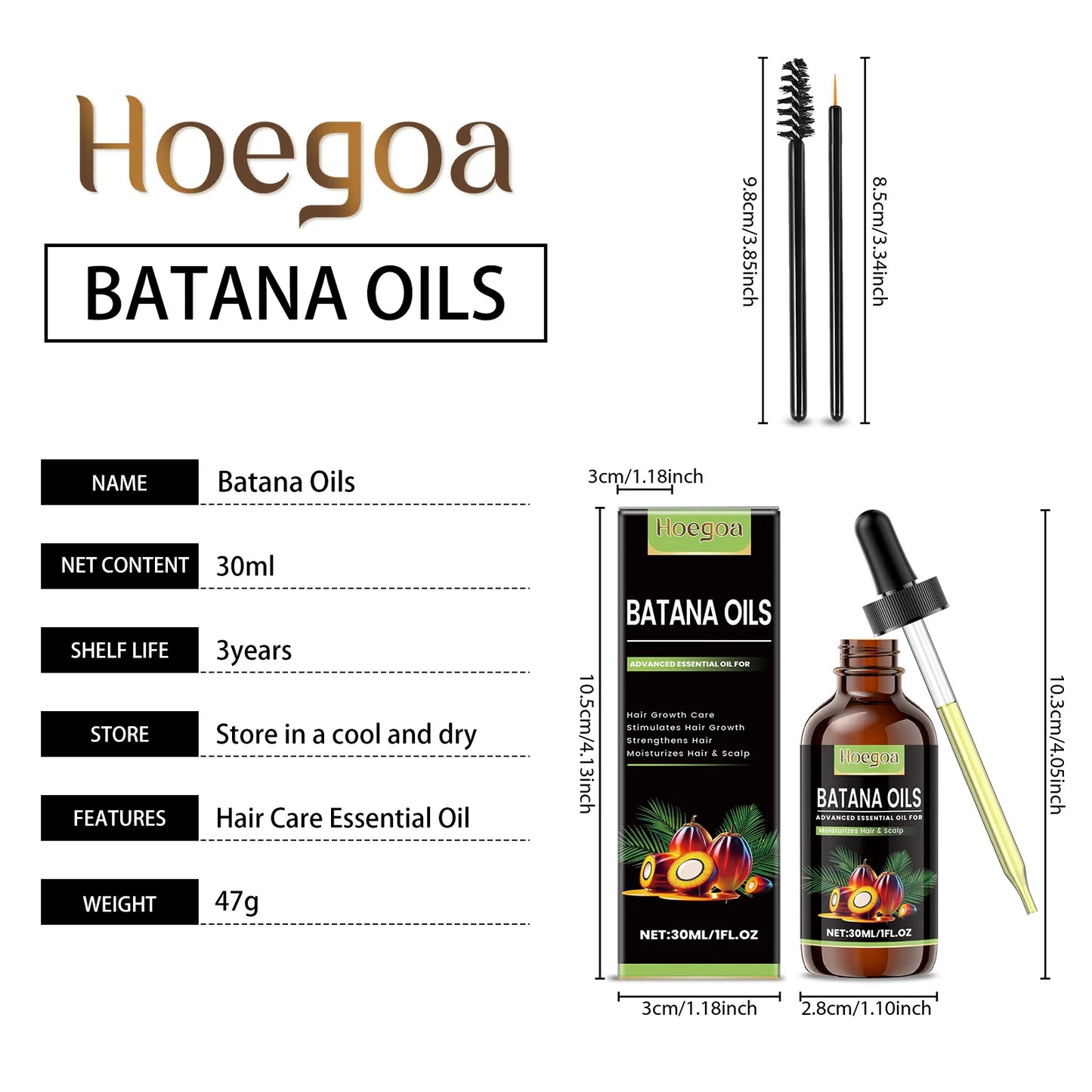 Batana Oil for Hair Growth Revitalizing Strengthening Nourish Damaged Hair Scalp Treatment Add Volume Thicker Stronger Hair Care