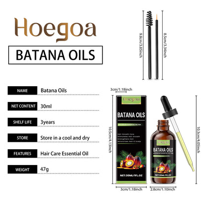 Batana Oil for Hair Growth Revitalizing Strengthening Nourish Damaged Hair Scalp Treatment Add Volume Thicker Stronger Hair Care