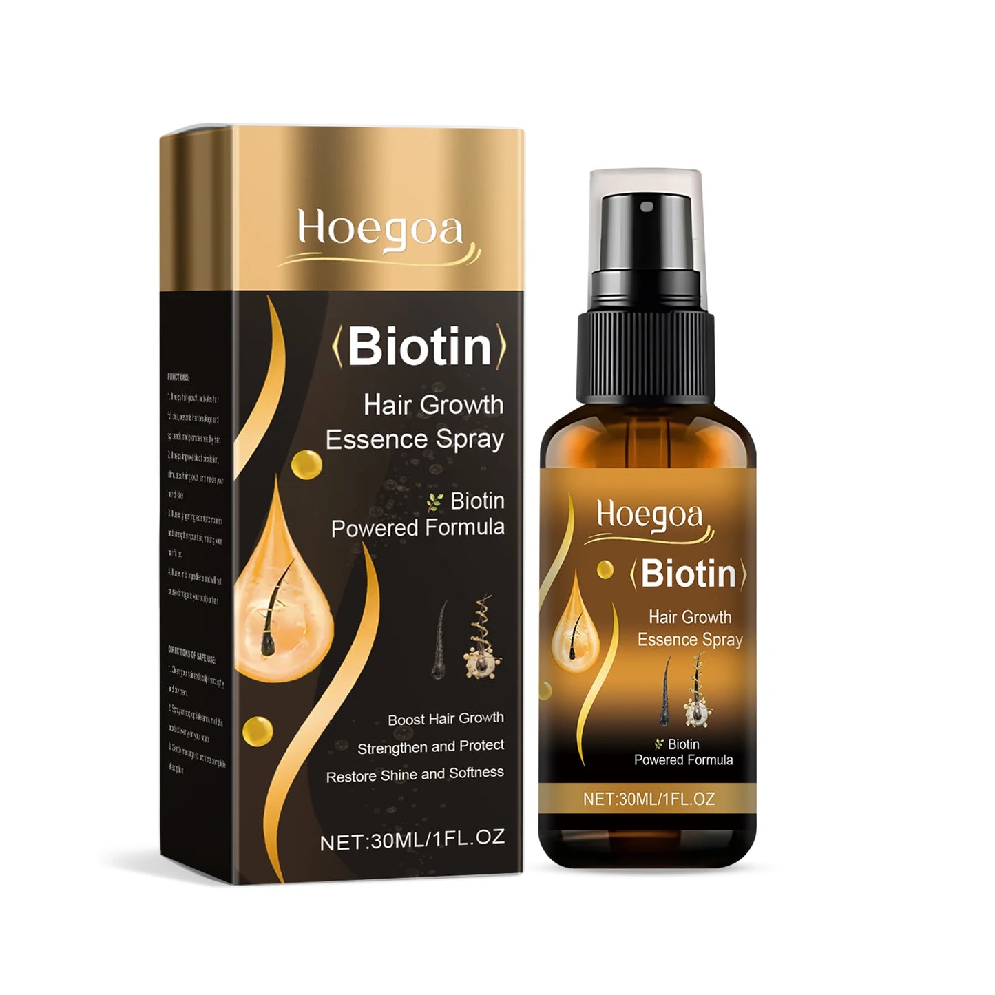 Ginger Oil For Hair Growth Serum Repair Damaged Hair Improve Hair Thinning Frizziness Reduce Split End Hair Loss Treatment Spray